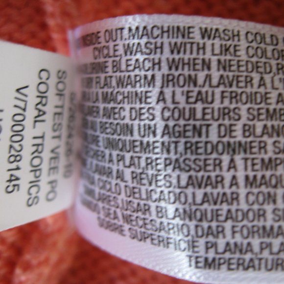 Old Navy Women's Sweater Coral Tropics Softest V-Neck Pullover Sweater Sz S/P - Picture 12 of 12